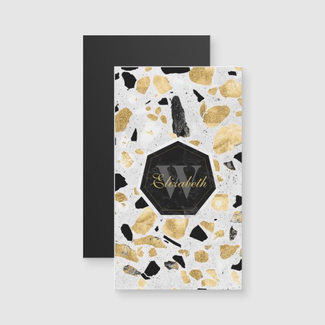 Classy gold vintage marble abstract design (Front/Back)