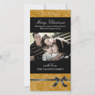 Classy Golden Christmas Photo Card