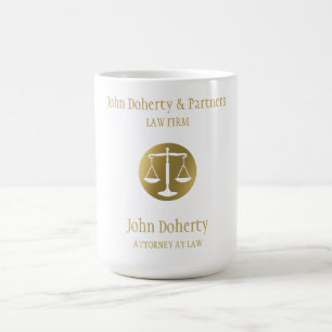 Classy Golden Scales of Justice Law Office Coffee Mug