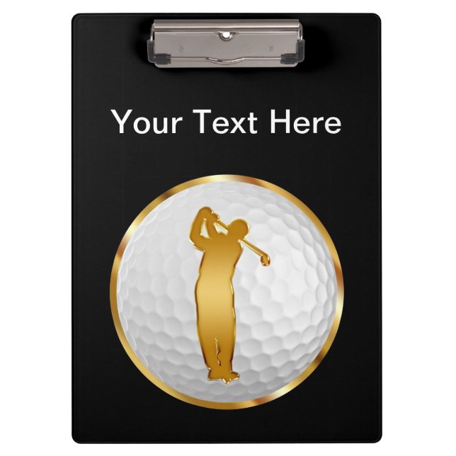 Classy Golf Instructor Clipboard (Front)