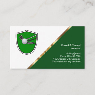 Classy Golf Training Carte de visite Design Modèle