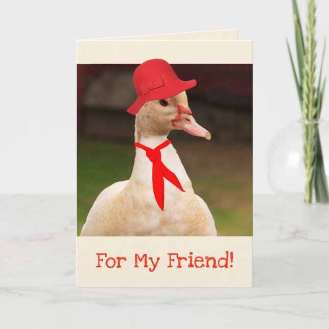 Classy Goose Friend Birthday Card (Front)