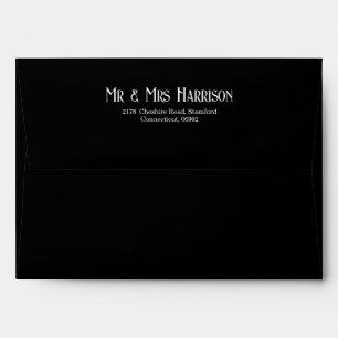 Classy Goth Halloween Wedding Envelope