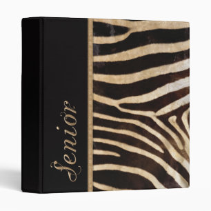 Classy Graduate Zebra Stripe Binder