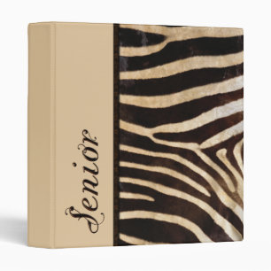 Classy Graduate Zebra Stripe Binder