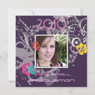 Classy Graduation 2010/Cap/Pearl Swirls Invitation