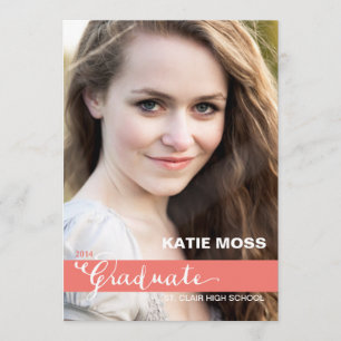 CLASSY Graduation Announcement     Coral