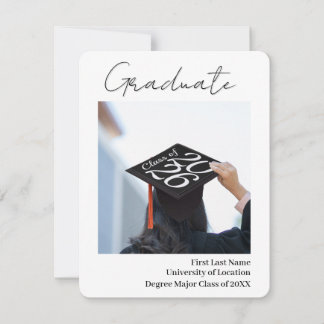 Classy Graduation Announcement Photo Template