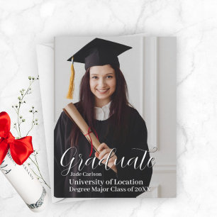 Classy Graduation Announcement Photo Template