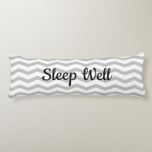 Classy gray zig zag stripe chevron pattern custom body pillow