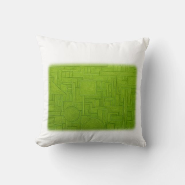 Classy Green Label Pillow! Throw Pillow (Front)