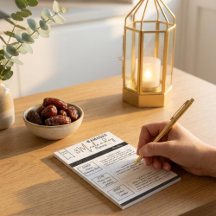 Classy Greeny Ramadan 3 Meals a Day Planner 