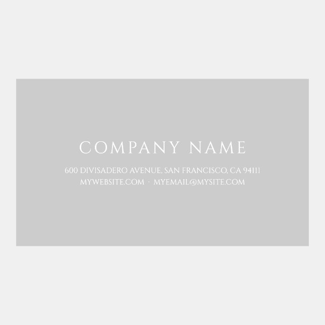 Classy Grey Business Card (Back)