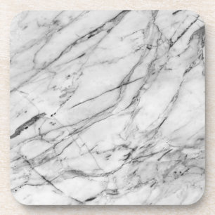 Classy Grey & White Marble Design Coaster Set