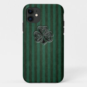 Classy grundge green Irish lucky shamrock iPhone 11 Case