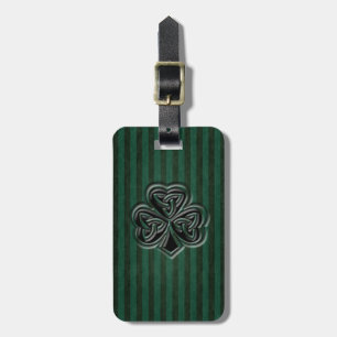 Classy grundge Irish lucky shamrock personalized Luggage Tag