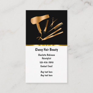 Classy Hair Beauty Services Business Cards