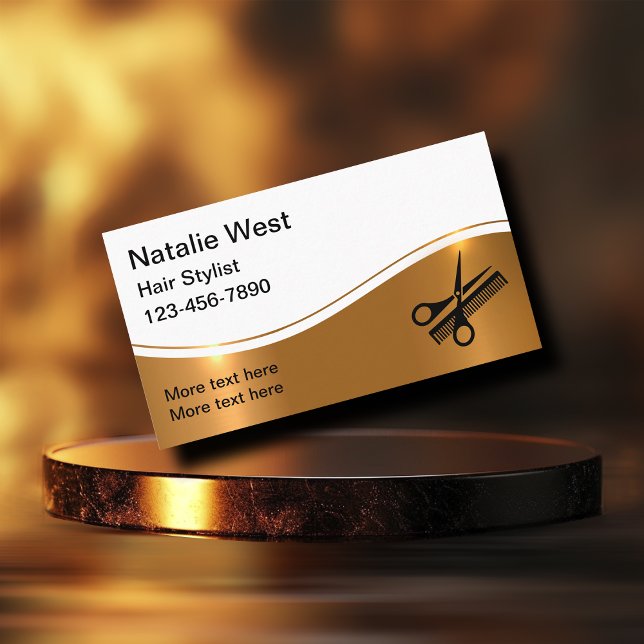 Classy Hairstylist Business Cards (Creator Uploaded)