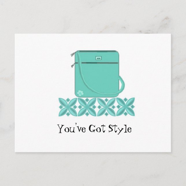 Classy Handbag with Saying Postcard (Front)