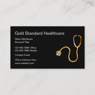 Classy Healthcare Rep Business Cards