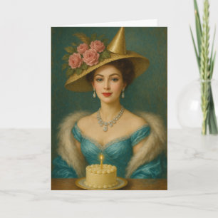 Classy High Class Lady Having a Birthday Customize Card