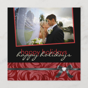 Classy Holiday Thank You Photo Card