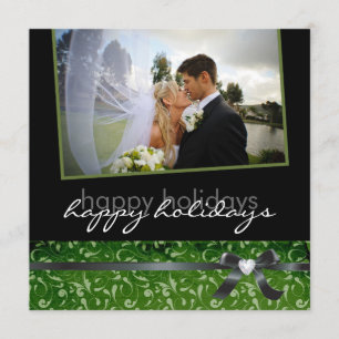 Classy Holiday Thank You Photo Card