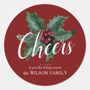 Classy Holly Christmas Stickers
