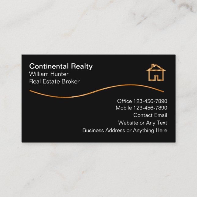 Classy Home Real Estate Services Business Cards (Front)