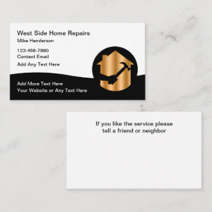 Classy Home Services Modern Business Cards Design