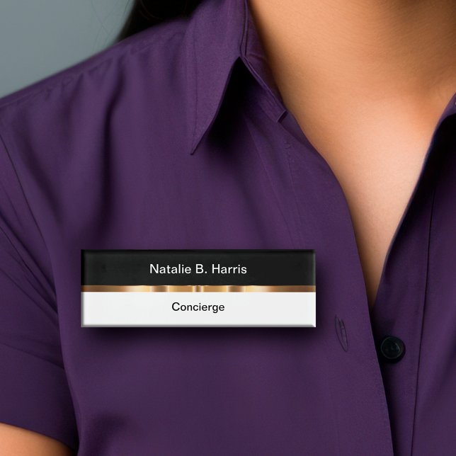 Classy Hospitality Industry Concierge Name Tag (Creator Uploaded)