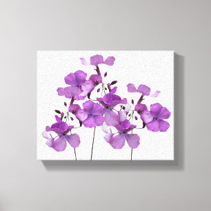 Classy hot purple lavender wild flowers fine art canvas print