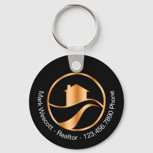 Classy House Realtor Promotional Keychains