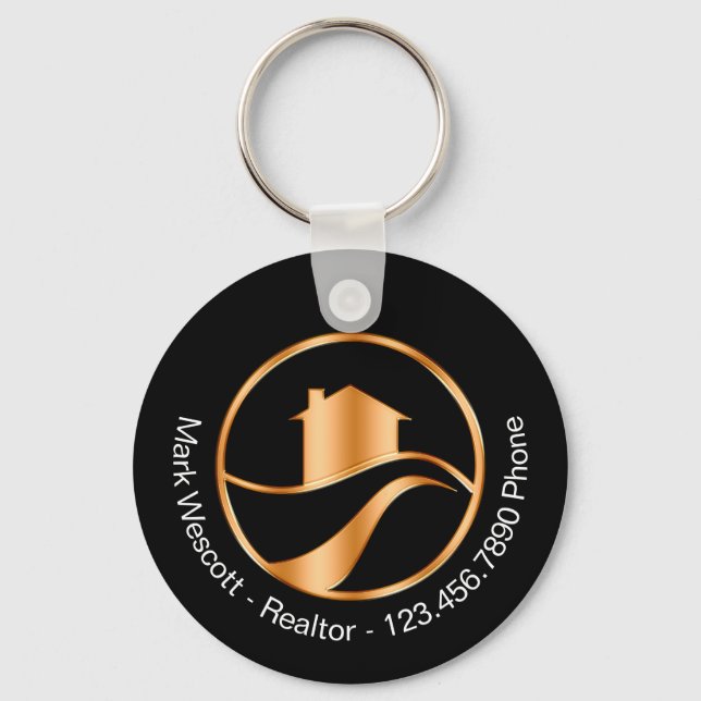 Classy House Realtor Promotional Keychains  (Front)