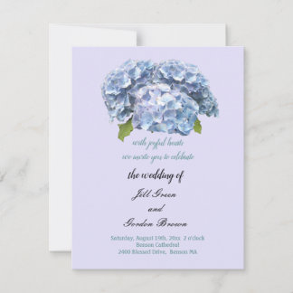 Classy Hydrangea Wedding Invitation