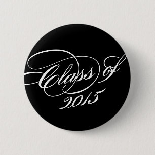 Classy in Black Graduation Button