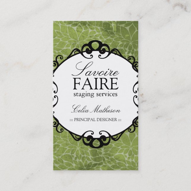 Classy Interior Designing Business Cards (Front)