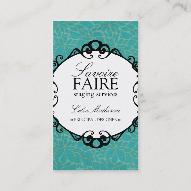 Classy Interior Designing Business Cards (Front)