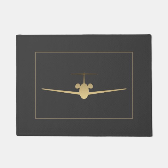 Classy Jet Airplane Doormat (Front)