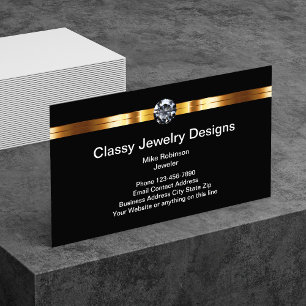 Classy Jewel And Gold Digital Design Jewellery Sto Business Card