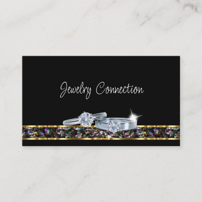 Classy Jewellery Dealer Business Cards (Front)