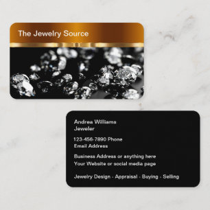 Classy Jewellery Designer Retail Store Business Card