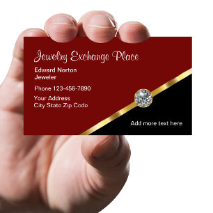 Classy Jewellery Jeweller Business Cards