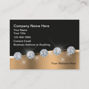 Classy Jewellery Theme Bling Business Cards