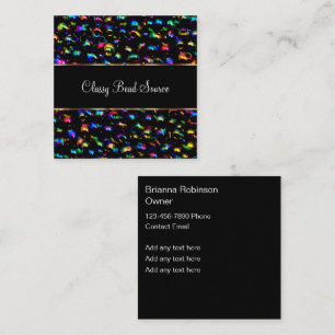 Classy Jewelry Beads And Crafting Square Business Card