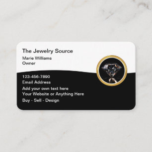 Classy Jewelry Theme Business Cards Design