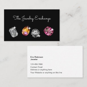 Classy Jewelry Theme Glitzy Business Cards