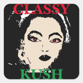 CLASSY KUSH SQUARE STICKER