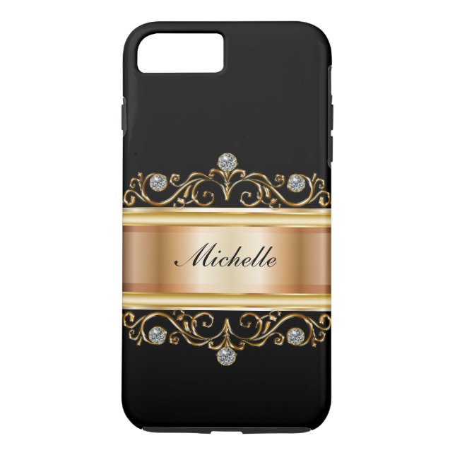 Classy Ladies Monogram Bling Case-Mate iPhone Case (Back)