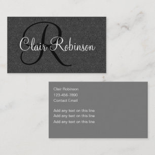 Classy Ladies Monogram Business Cards Design